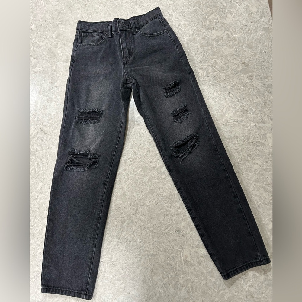 3/$20 RSQ Black Distressed Jeans Girls size 10